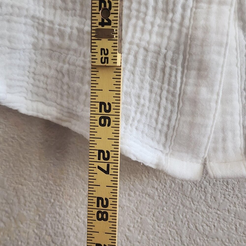 Marine Layer Shirt Womens XS White Double Gauze Cotton Button Front Top Pockets - Picture 10 of 11